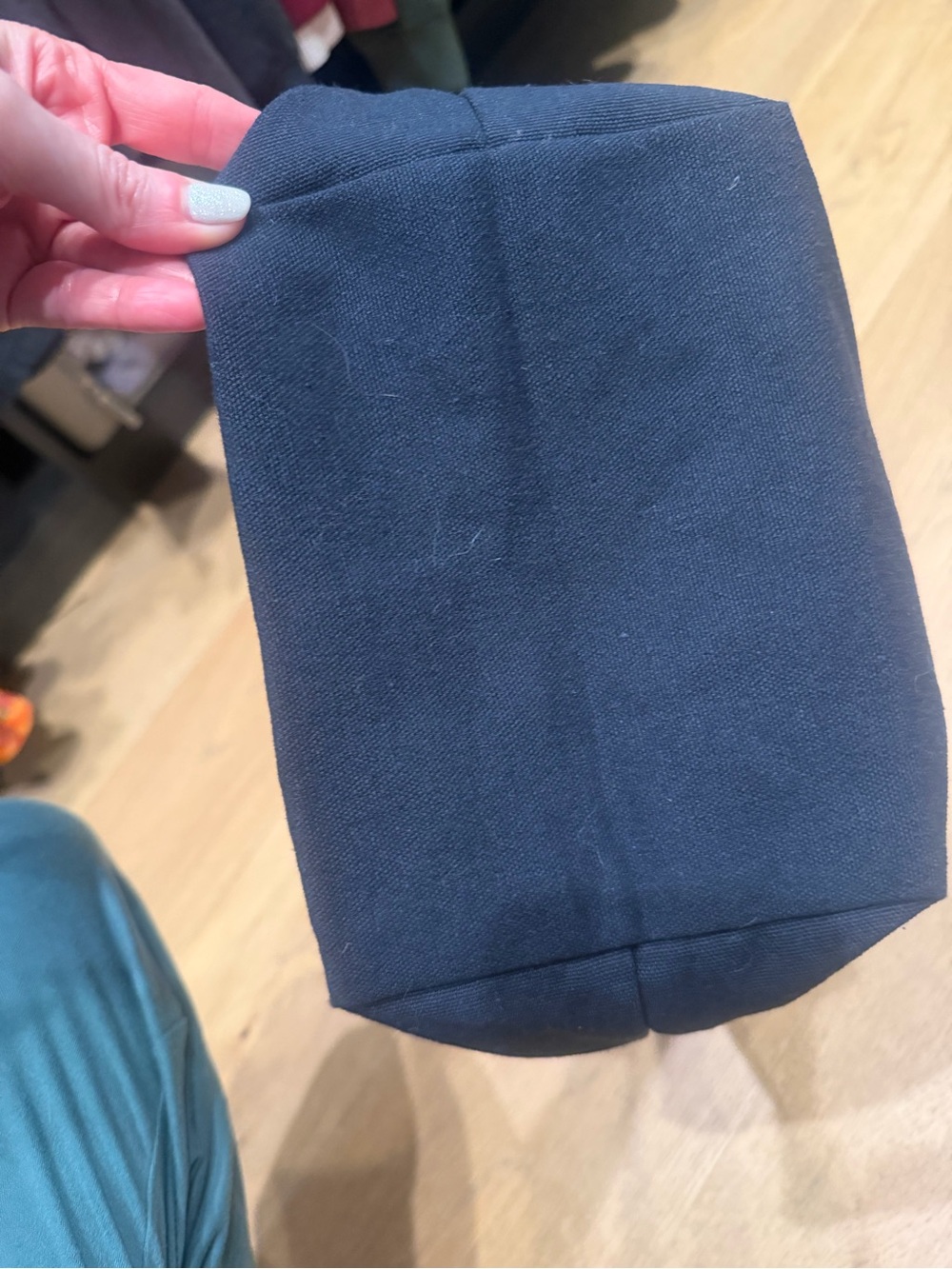 Trader Joe's Cream and Navy Canvas Tote Bag - Picture 5 of 5
